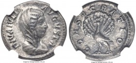 Diva Julia Domna (AD 193-217). AR denarius (20mm, 2.52 gm, 12h). NGC XF 5/5 - 2/5. Consecration issue of Rome mint, after AD 217. DIVA IVLIA-AVGVSTA, ...