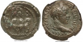 EGYPT. Alexandria. Elagabalus (AD 218-222). BI tetradrachm (23mm, 11.10 gm, 12h). NGC VF 4/5 - 2/5. Dated Regnal Year 4 (AD 220/1). A KAICAP MA AVP-AN...