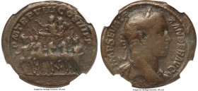 Severus Alexander (AD 222-235). AE as (27mm, 9.98 gm, 12h). NGC Choice Fine 5/5 - 3/5, light smoothing. Rome, AD 229. IMP SEV ALE-XANDER AVG, laureate...