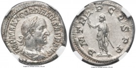 Gordian I Africanus (March-April AD 238). AR denarius (20mm, 2.90 gm, 6h). NGC Choice AU 5/5 - 4/5, Fine Style. Rome, March-April AD 238. IMP M ANT GO...