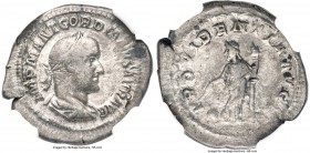 Gordian II Africanus (March-April AD 238). AR denarius (22mm, 2.89 gm, 5h). NGC Choice Fine 4/5 - 3/5. Rome, March-April AD 238. IMP M ANT GORDIANVS A...