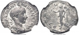 Gordian III (AD 238-244). AR quinarius (15mm, 1.24 gm, 6h). NGC VF 4/5 - 3/5. Rome, AD 238-239. IMP C M ANT GORDIANVS AVG, laureate, draped and cuiras...