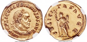 Valerian I (AD 253-260). AV aureus or quinarius (19mm, 2.83 gm, 11h). NGC Choice AU S 5/5 - 4/5. Rome, AD 255-256. IMP C P LIC VALERIANVS P F AVG, lau...