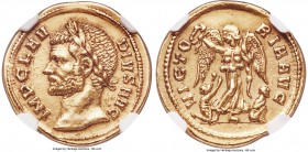 Claudius II (AD 268-270). AV aureus (19mm, 4.86 gm, 12h). NGC AU 5/5 - 1/5, ex-mount, tooling. Milan. IMP CLAV-DIVS AVG, laureate head of Claudius II ...