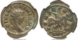 Divus Nigrinian (died AD 284). BI antoninianus (23mm, 4.32 gm, 5h). NGC AU 5/5 - 4/5, Silvering. Rome, AD 284-285. DIVO NIGRINIANO, radiate, nude half...
