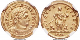 Constantine I (AD 307-337). AV semis (16mm, 2.26 gm, 6h). NGC Choice AU 5/5 - 3/5, edge marks, scratches. Treveri (Trier), AD 309-313. IMP CONSTANTINV...