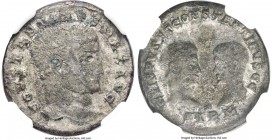 Constantine I, with Crispus and Constantine II as Caesars (AD 307-337). AR miliarense (20mm, 4.47 gm, 12h). NGC Choice Fine 5/5 - 2/5. Sirmium, AD 320...