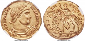 Constantine I (AD 307-337). AV medallion of 1-1/2 solidi (26mm, 6.68 gm, 11h). NGC MS 5/5 - 3/5. Nicomedia, 3rd officina, ca. AD 330. CONSTANTI-NVS MA...