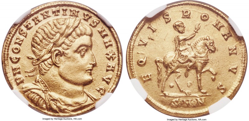 Constantine I (AD 307-337). AV medallion of 1-1/2 solidi (24mm, 6.69 gm, 5h). NG...