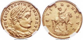 Constantine I (AD 307-337). AV medallion of 1-1/2 solidi (24mm, 6.69 gm, 5h). NGC Choice AU 5/5 - 3/5, edge marks. Nicomedia, AD 325. D N CONSTANTINVS...