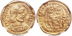 Constantine II, as Augustus (AD 337-340). AV solidus (21mm, 4.35 gm, 5h). NGC VF 5/5 - 2/5, bent. Nicomedia, AD 337-340. D N CONSTAN-TINVS P F AVG, la...