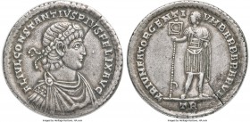 Constantius II, as Augustus (AD 337-361). AR medallion of four heavy siliquae or three light miliarenses (38mm, 13.33 gm, 6h). NGC (photo-certificate)...
