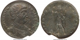 Magnentius (AD 350-353). AE medallion (37mm, 33.76 gm, 11h). NGC Choice VF 5/5 - 3/5, lt smoothing. Rome, January-June AD 350. IMP CAE MAGN-ENTIVS AVG...