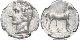 PUNIC SPAIN. Carthaginian Occupation. Time of Hannibal. Ca. 237-209 BC. AR half-shekel (17mm, 3.67 gm, 12h). NGC Choice XF 4/5 - 3/5. Carthago Nova. P...