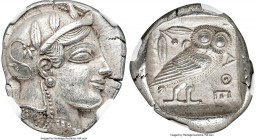 ATTICA. Athens. Ca. 465-455 BC. AR tetradrachm (24mm, 17.15 gm, 2h). NGC Choice AU S 5/5 - 5/5, Fine Style. Head of Athena right, wearing crested Atti...