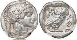 ATTICA. Athens. Ca. 440-404 BC. AR tetradrachm (24mm, 17.17 gm, 1h). NGC MS S 5/5 - 5/5, Fine Style. Mid-mass coinage issue. Head of Athena right, wea...