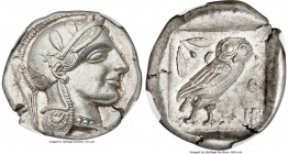 ATTICA. Athens. Ca. 440-404 BC. AR tetradrachm (24mm, 17.14 gm, 2h). NGC Choice AU S 5/5 - 4/5, Fine Style. Mid-mass coinage issue. Head of Athena rig...