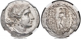 IONIA. Magnesia ad Maeandrum. Ca. 155-145 BC. AR tetradrachm (29mm, 16.83 gm, 12h). NGC Choice AU 4/5 - 4/5. Euphemos, son of Pausanias, magistrate. B...