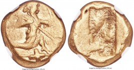 ACHAEMENID PERSIA. Time of Darius I-Xerxes II (ca. 485-420 BC). AV daric (15mm, 8.34 gm). NGC VF 4/5 - 4/5. Lydo-Milesian standard. Sardes mint. Persi...
