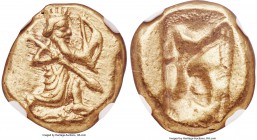 ACHAEMENID PERSIA. Time of Xerxes II-Artaxerxes II (ca. 420-375 BC). AV daric (15mm, 8.33 gm). NGC Choice AU 5/5 - 5/5. Lydo-Milesian standard. Sardes...