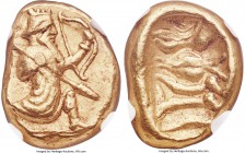 ACHAEMENID PERSIA. Time of Artaxerxes II-Darius III (ca. 375-336 BC). AR daric (14mm, 8.30 gm). NGC Choice XF S 5/5 - 5/5. Persian Great King with cid...