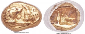 LYDIAN KINGDOM. Croesus (ca. 561-546 BC). AV sixth stater or hecte (8mm, 1.79 gm). NGC Choice VF S 5/5 - 4/5. Sardes, "heavy" standard, ca. 561-550 BC...