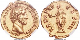 Antoninus Pius (AD 138-161). AV aureus (20mm, 7.26 gm, 6h). NGC Choice AU S 5/5 - 4/5, Fine Style. Rome, AD 151-152. IMP CAES T AEL HADR ANTO-NINVS AV...