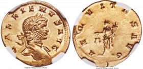 Gallienus, Sole Reign (AD 253-268). AV aureus (21mm, 4.04 gm, 1h). NGC Choice AU 5/5 - 4/5. Rome, ca. AD 260-262. GALLIENVS AVG, laureate head of Gall...