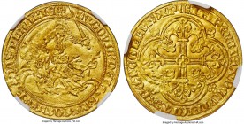 Flanders. Louis II de Mâle (1346-84) gold Franc à cheval (Gouden Rijder) ND (1346-1384) MS65 NGC, Ghent mint, 3.81gm, Fr-156, Delm-458, Demay-193. LVD...