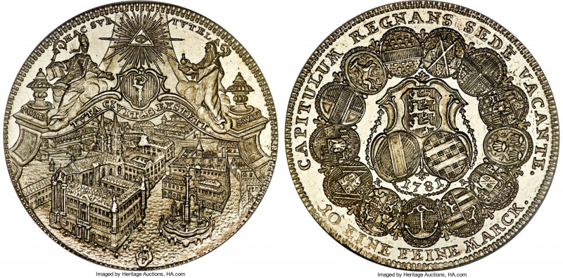 Eichstätt - Bishopric. Sede Vacante Taler 1781-KR/OE MS65 PCGS, Nürnberg mint, K...