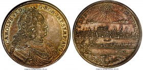 Regensburg. Free City Taler ND (c. 1740) MS63 NGC, KM258, Dav-2613. With the name and titles of Charles VI. A bold offering and rare in this premium q...