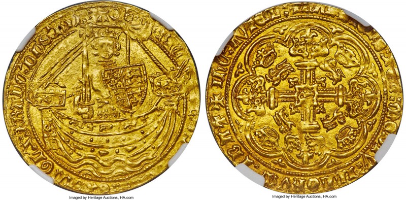 Richard II (1377-1399) gold Noble ND MS65 NGC, London mint, S-1658, N-1304. 7.74...