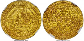 Richard II (1377-1399) gold Noble ND MS65 NGC, London mint, S-1658, N-1304. 7.74gm. Cross pattée mm. Type IVb. Crowned king with sword and shield stan...