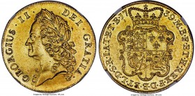 George II gold 2 Guineas 1739 MS63 NGC, KM578, S-3668. Extremely high quality for the type, tied for finest-graded by either NGC or PCGS. Absolutely n...