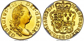 George III gold Proof Pattern 1/2 Guinea 1775 PR63 NGC, S-3733, W&R-129 (R3). By Richard Yeo. A most desirable offering, an extremely rare Proof of Re...
