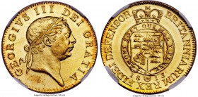 George III gold "Military" Guinea 1813 MS64 NGC, KM664, S-3730. Tied for highest certified, an exceptional representative of this one-year issue. With...