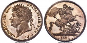 George IV Crown 1821 MS66+ PCGS, KM680.1, S-3805, ESC-2310. A joy to behold, this offering approaches technical numismatic perfection. Much acclaim is...