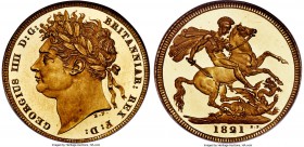 George IV gold Proof Sovereign 1821 PR64 Ultra Cameo NGC, KM682, S-3800, W&R-231 (R3). Struck as the largest denomination in the enigmatic 1821 Proof ...