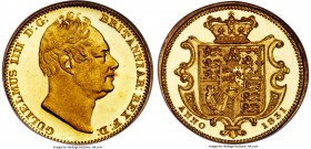 William IV gold Proof 1/2 Sovereign 1831 PR64 NGC, KM716, S-3830, W&R-267 (R3). Small flan. A superlative specimen from William IV's Coronation Proof ...
