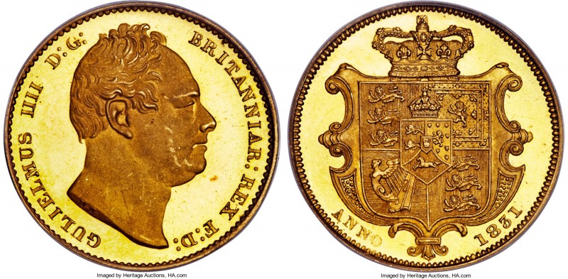 William IV gold Proof Sovereign 1831 PR65 Deep Cameo PCGS, KM717, S-3329B, W&R-2...