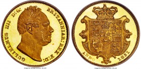 William IV gold Proof Sovereign 1831 PR65 Deep Cameo PCGS, KM717, S-3329B, W&R-261 (R3). A superior gem, superbly struck and with subsequent honey ton...