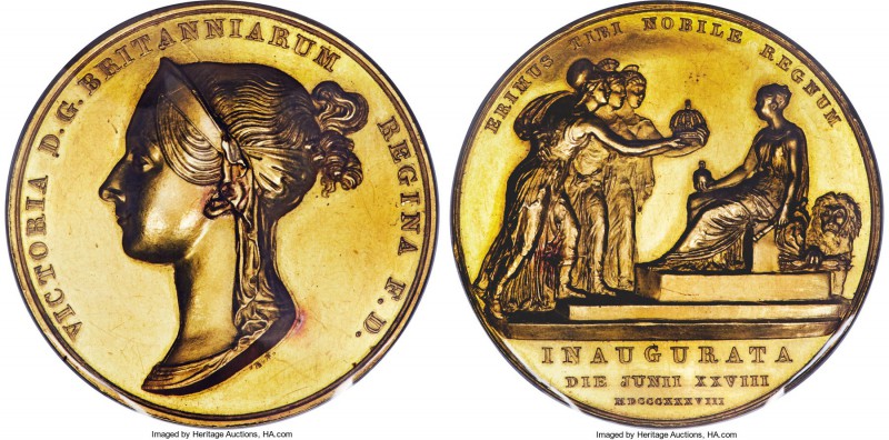 Victoria gold Specimen Coronation Medal 1838 SP62 PCGS, Eimer-1315, BHM-1801. 30...