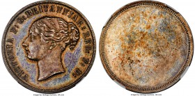 Victoria silver Uniface Obverse Trial Pattern Crown ND (c. 1860) MS65 NGC, ESC-Unl., L&S-Unl. 33mm. 26.24gm. By L. C. Lauer of Nuremberg for Adolph We...