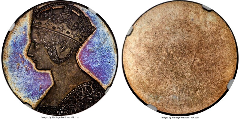Victoria silver "Gothic" Crown Obverse Uniface Trial ND (1847) MS65 NGC, L&S-67 ...