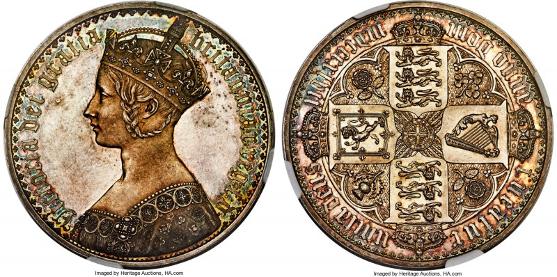 Victoria Proof "Gothic" Crown 1847 PR64 Cameo NGC, KM744, S-3883, ESC-2579. Plai...
