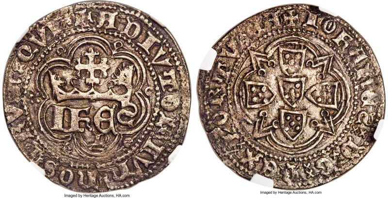 João I Real ND (1385-1433) XF45 NGC, Lisbon mint, Gomes-41.01. Known as "The Wel...