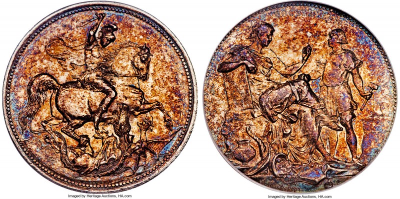 Alexander III silver Specimen "Mikhailovich" Medal 1894 SP62 PCGS, struck in Vie...