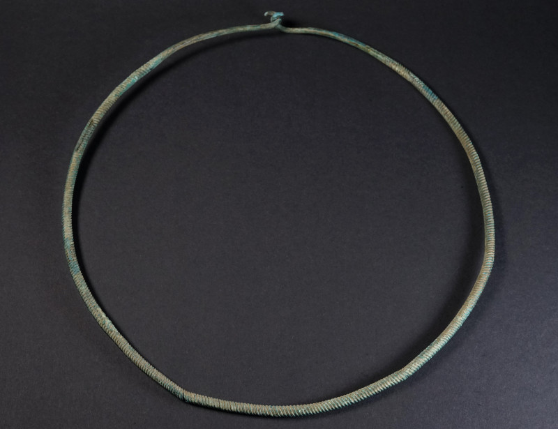 A EUROPEAN LATE BRONZE AGE TWISTED TORQUE Circa 10th-8th century BC. Formed from...