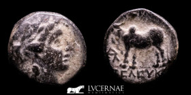 Seleukos II Kallinikos Bronze Unit 4.16 g. 14 mm. Del 246-226 BC VF