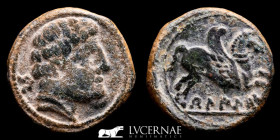 Beligiom Bronze Semis 5.15 g., 20 mm. Belchite (Zaragoza) 120-20 B.C. gVF